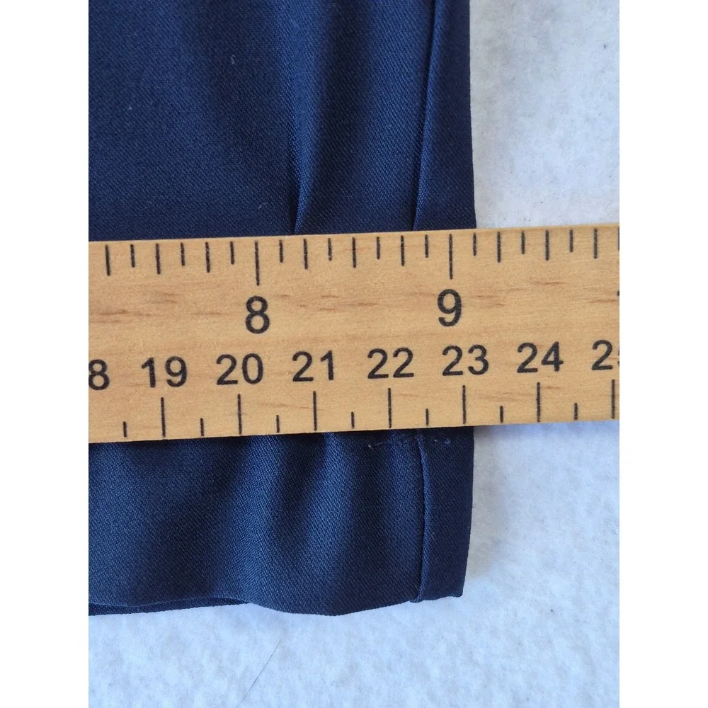 Adidas Mens Navy Blue Golf Pants Flat Front Performance Trousers 42x32